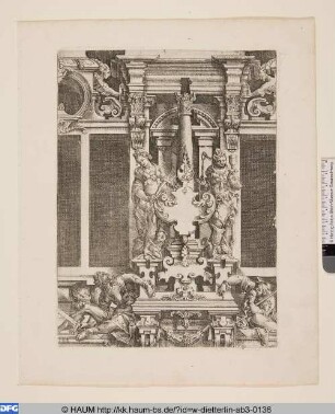 Zwei Fenster mit allegorischen Figuren