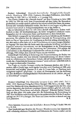 Schmelzkopf, Reinhart :: Die Deutsche Levante-Linie 1980 - 1967, Teil 1, 1890 - 1920 : Hamburg, Butziger, 1984