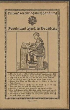 Einband der Verlagsbuchhandlung Ferdinand Hirt in Breslau