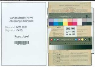 Entnazifizierung Josef Roes , geb. 25.02.1900 (Bahnarbeiter)