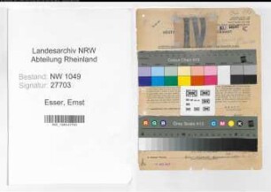 Entnazifizierung Ernst Esser , geb. 21.01.1892 (Firmeninhaber)