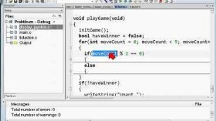 P2B Tic tac toe mit Microcontroller als Gegner
