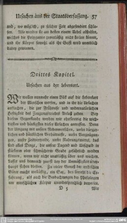 Drittes Kapitel. Ursachen aus der Lebensart
