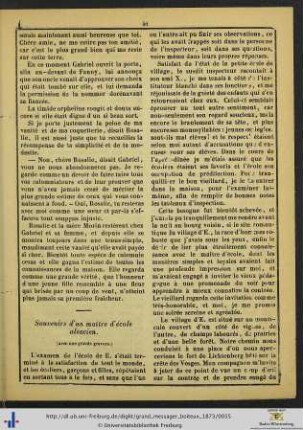 Souvenirs d'un maître d'école alsacien.