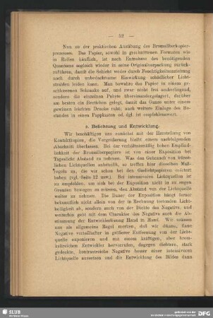 2. Belichtung und Entwicklung