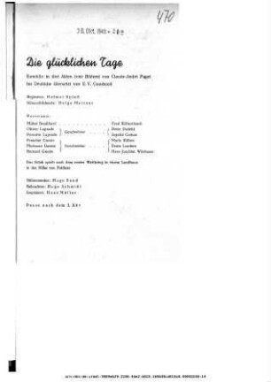 Die glücklichen Tage
