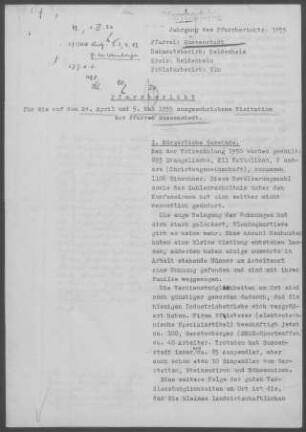 Gussenstadt: Pfarrbericht 1955