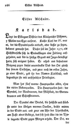 Eilfter Abschnitt. Karlsbad.