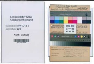 Entnazifizierung Ludwig Kluth , geb. 07.11.1917 (Buchhalter)