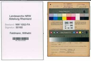 Entnazifizierung Wilhelm Feldmann, geb. 29.05.1902 (Bierverleger)