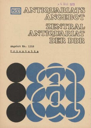 Nr. 1318: Orientalia