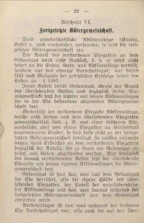 Abschnitt VI. Fortgesetzte Gütergemeinschaft.