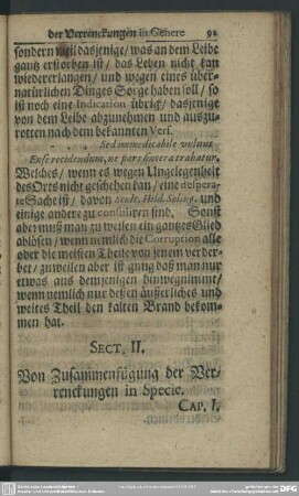 Sect. II. Von Zusammenfügung der Verrenckungen in Specie