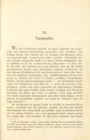 III. Topographie