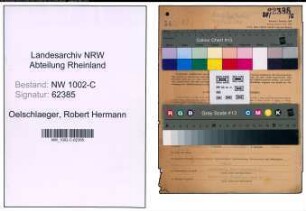 Entnazifizierung Robert Hermann Oelschlaeger, geb. 09.03.1899 (Kaufmann)