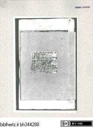 Codex Albani, Inschrift vom Grabmal des Giovanni Battista Mellini (+ 1478) in Santa Maria del Popolo