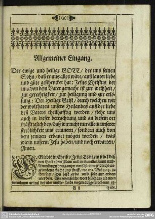 Leichenpredigt : Christliche Leich-Predigt. Allgemeiner Eingang. Der erwehlte Leich-Text stehet geschrieben ... Erklärung des Texts. Lehr-puncten.