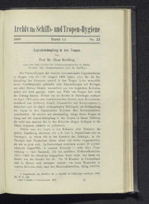 Leprabekämpfung in den Tropen