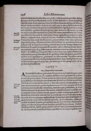 Caput V. De Generatione Ventorum.
