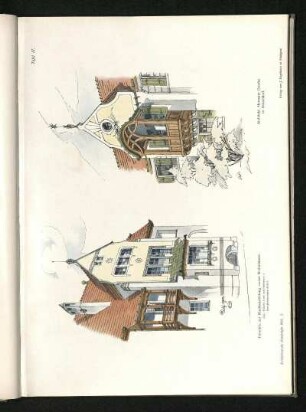 Tafel 17: Entwürfe zur Risalitausbildung zweier Wohnhäuser