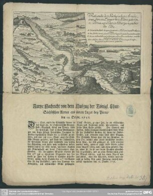 Kurtze Nachricht von dem Auszug der Königl. Chur-Sächßischen Armee aus ihrem Lager bei Pirna, den 12. Octobr. 1756