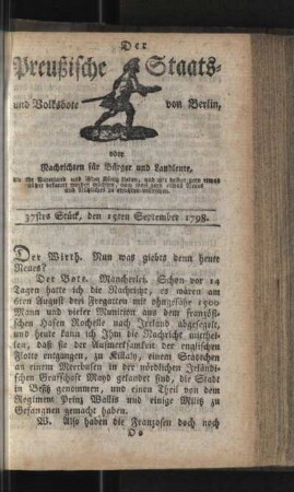 37stes Stück, den 15ten September 1798