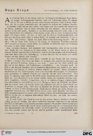 11.1919: Hugo Krayn