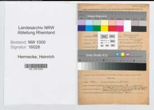 Entnazifizierung Heinrich Hermecke, geb. 25.07.1900 (Schauspieler)
