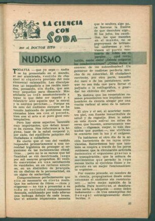 Nudismo : La ciencia con soda