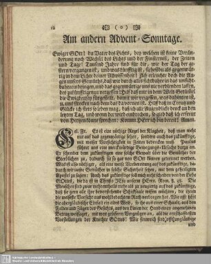 Am andern Advent-Sonntage