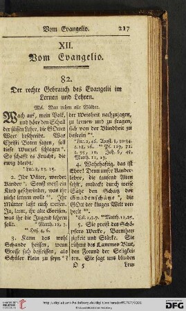XII. Vom Evangelio