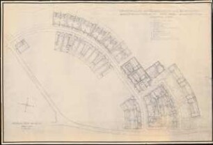 Gartenanlage Bereitschaftssiedlung Oberschlesische Hydrierwerke, Blechhammer: Bepflanzungsplan östl. Teil der Siedlung 1:500