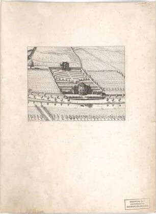 ohne Verfasserangabe; Eichstätt (Bayern); Bauaufnahmen (Bayerisches Denkmälerarchiv), Akademischer Architektenverein, München - Schloss Cobenzl (Vogelperspektive)