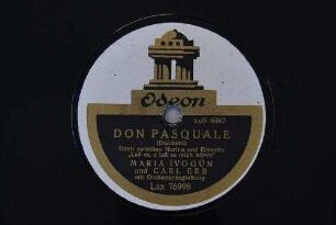 Don Pasquale : Duett zwischen Norina und Ernesto: "Laß es, o laß es mich hören" / (Donizetti)