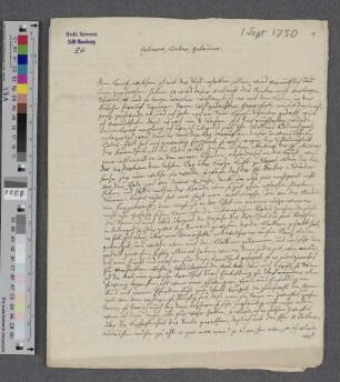 Brief an Johann Albert Heinrich Reimarus