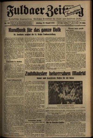 Ausgabe vom Freitag, den 28. August 1936.
