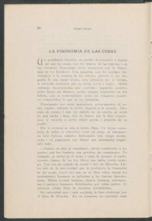 La fisonomía de las cosas