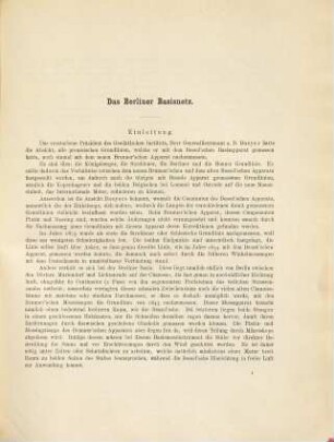 Das Berliner Basisnetz : 1885 - 1887