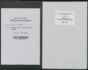 Amt Schlüsselburg - Flecken Schlüsselburg: Protokoll des Katasterverhörs betr. Ländereien von Loccumer Eingesessenen in Flecken und Vorburg Schlüsselburg