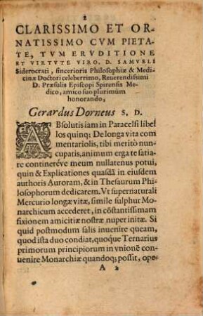 In Theophrasti Paracelsi Auroram Philosophorum, Thesaurum, & Mineralem Oeconomiam, Commentaria : Cum quibusdam Argumentis