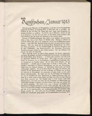 Kunstschau / Januar 1913