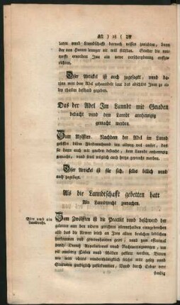 Als die Lanndtschaftt gebetten hatt ain Lanndtrecht zumachen