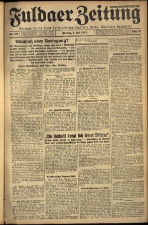 Ausgabe vom Freitag, den 08. Juli 1932.
