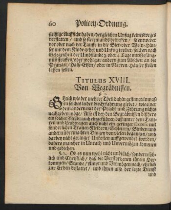 Tituls XVIII. Von Begräbnissen