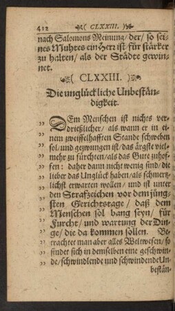 (CLXXIII.) Die unglückliche Unbeständigkeit.