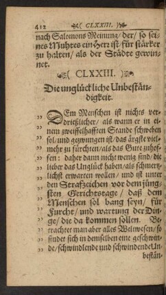 (CLXXIII.) Die unglückliche Unbeständigkeit.