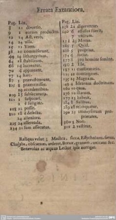 Errata Extantiora.