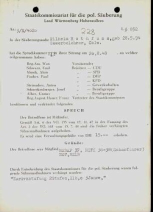 Rothfuss, Wilhelm
