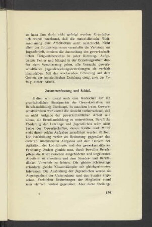 Zusammenfassung und Schuß