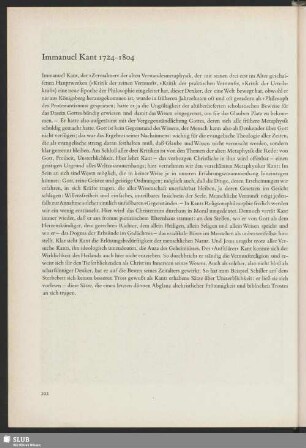 Immanuel Kant 1724-1804
